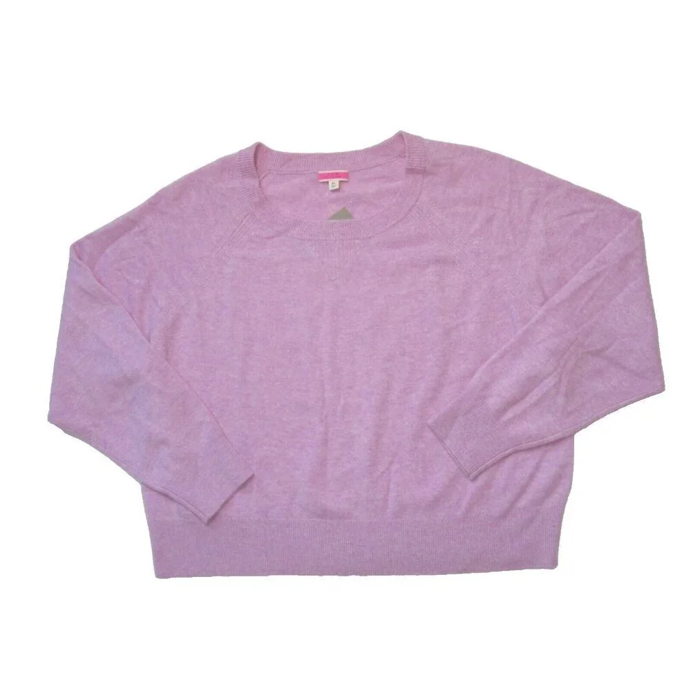 NWT J.Crew Cashmere Relaxed Crewneck Sweatshirt in Heather Lilac Sweater XL